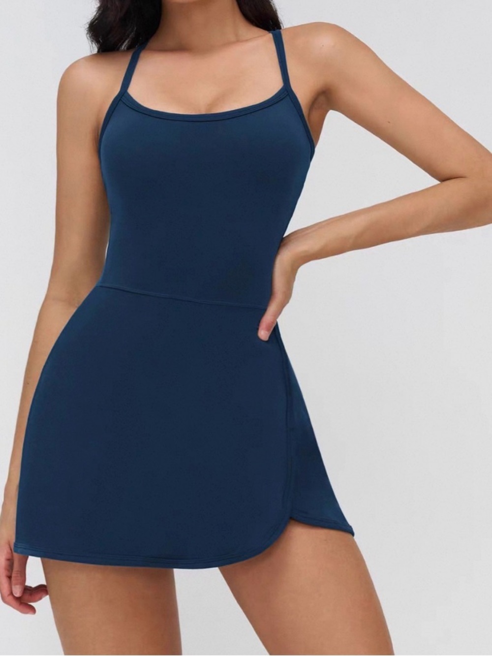 Spaghetti Strap Skort Dress tennis dress size M navy blue